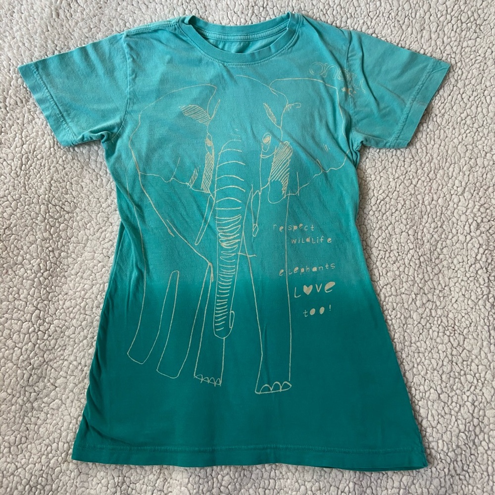 SOLD O’Neill Mint Teal Ombré Elephant Tee